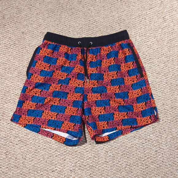 Section 119 Jerry Garcia Swim Trunks Board Shorts Mens Small Grateful Dead - Picture 1 of 8